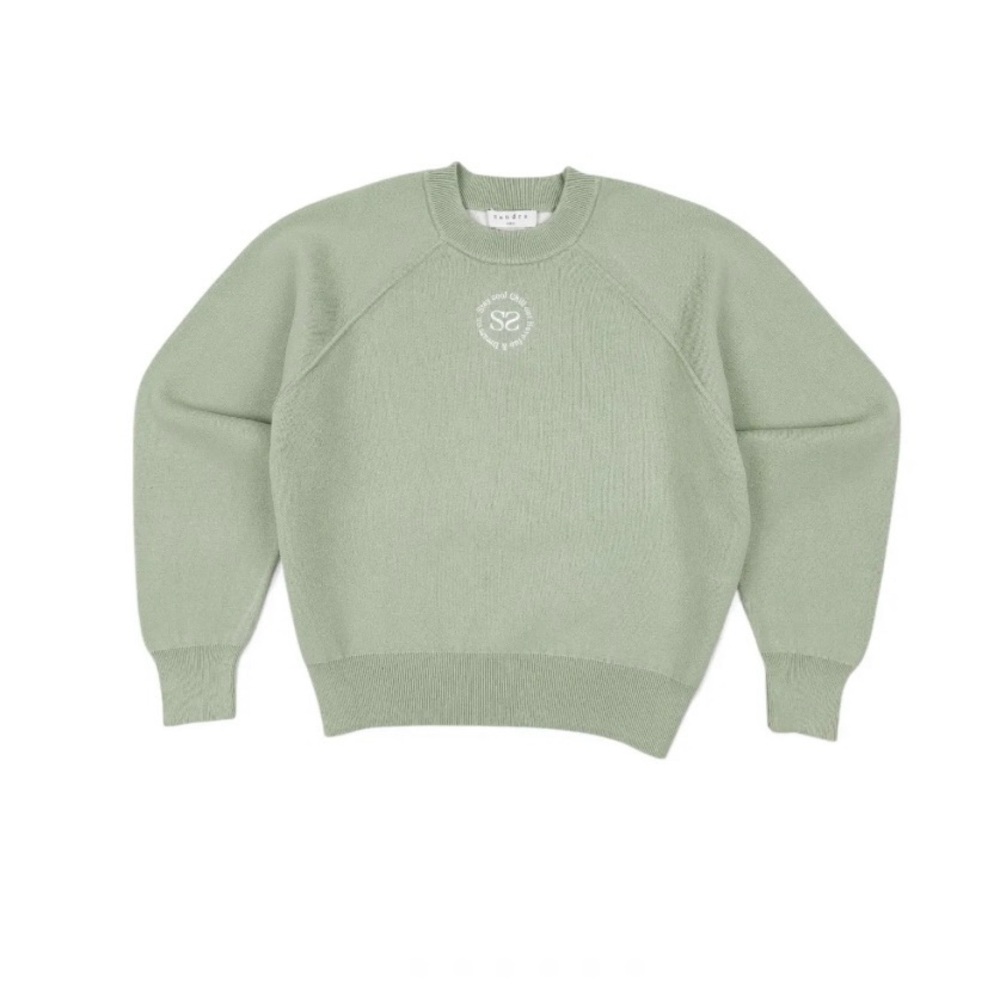 Sandro Boxy Green Crewneck